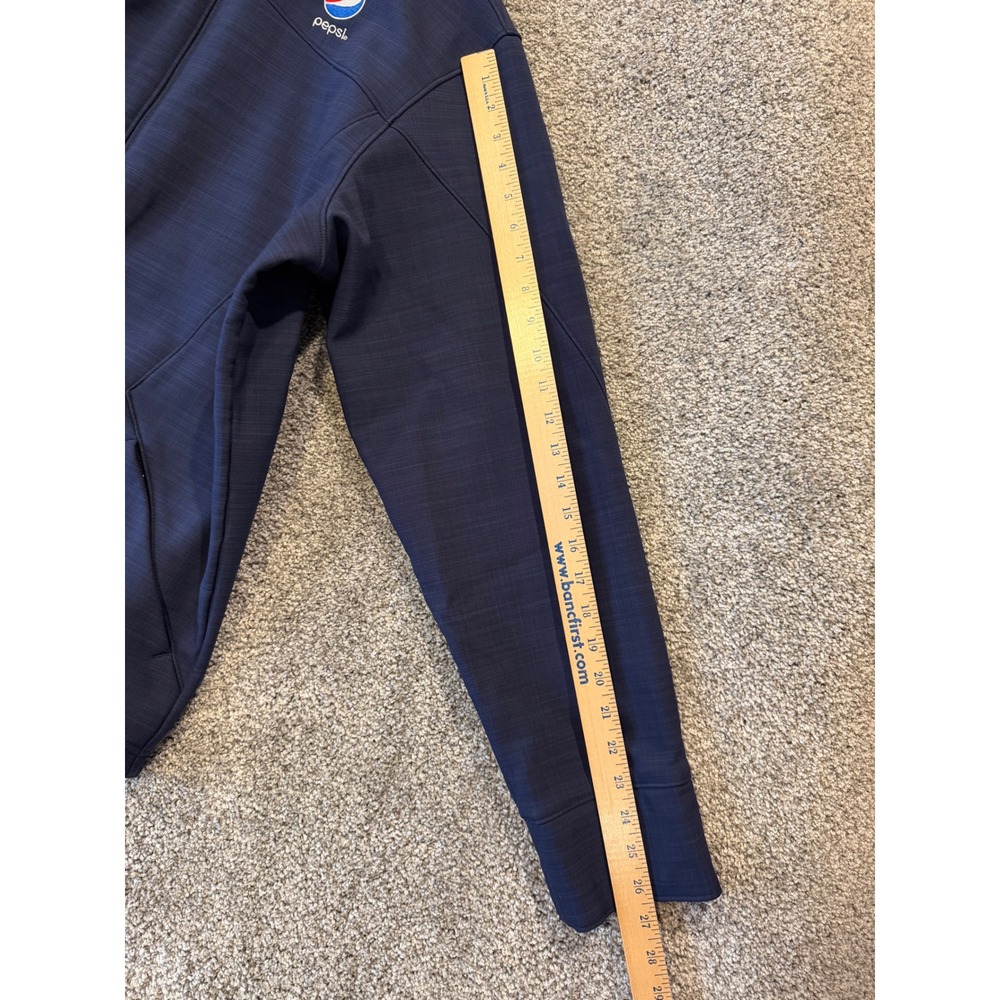 Under Armour Jacket Mens Large Blue Pepsi ColdGear Full Zip Softshell Mock Neck - Picture 9 of 12